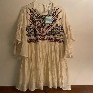Ivory Umgee Embroidered Tunic
